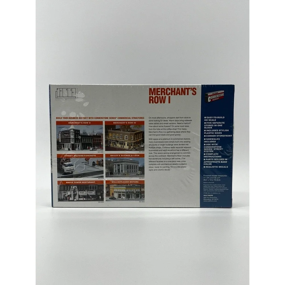 Walthers Cornerstone #933-3028 Merchants Row‎ I - HO Scale Kit